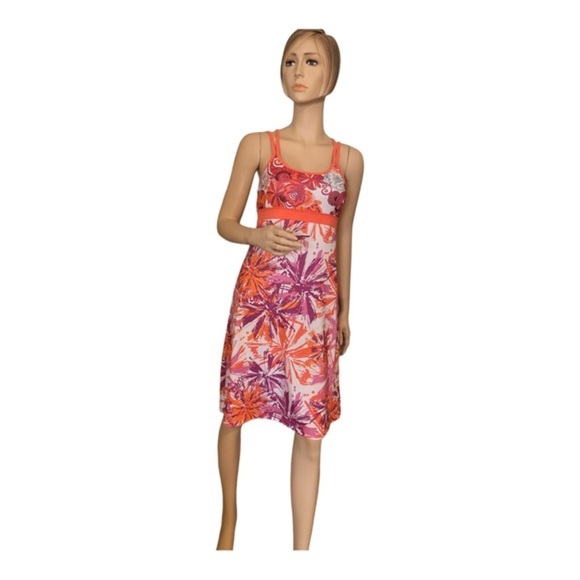 NWT Prana Womens S Athletic‎ Dress Multicolor, Built-In Bra, Midi, Cross back - Picture 1 of 5